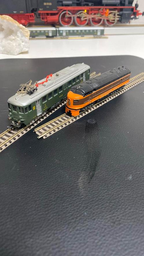 N schaal lot wagonnen, 2 locomotieven, Hobby en Vrije tijd, Modeltreinen | H0, Gebruikt, Wagon, Gelijkstroom of Wisselstroom, Lima