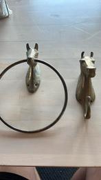 Handdoekhouder en kapstok koper., Antiek en Kunst, Ophalen, Koper