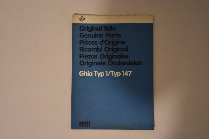 Originele onderdelen catalogus Karmann Ghia, Verzamelen, Automerken, Motoren en Formule 1, Zo goed als nieuw, Auto's, Ophalen of Verzenden