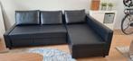Zetelbed zwart leder ikea friheten, Huis en Inrichting, Ophalen, Zwart