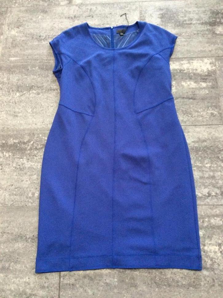 Jurk Giovane 48 kobaltblauw, Kleding | Dames, Jurken, Nieuw, Maat 46/48 (XL) of groter, Blauw, Knielengte, Ophalen of Verzenden