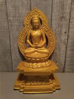Bronzen Bouddha beeld uit de himalaya streek, Ophalen, Brons
