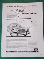 Studebaker - publicité papier - 1956, Collections, Autres types, Utilisé, Enlèvement ou Envoi