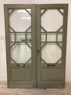 dubbele deur, Doe-het-zelf en Bouw, Deuren en Vliegenramen, 215 cm of meer, Gebruikt, Glas, 120 cm of meer