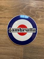 Reclamebord 'Lambretta' (geëmailleerd plaatstaal), Ophalen of Verzenden, Reclamebord
