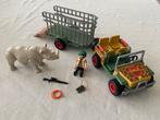 Playmobil safari terreinwagen met neushoorn (4832), Ophalen of Verzenden, Zo goed als nieuw