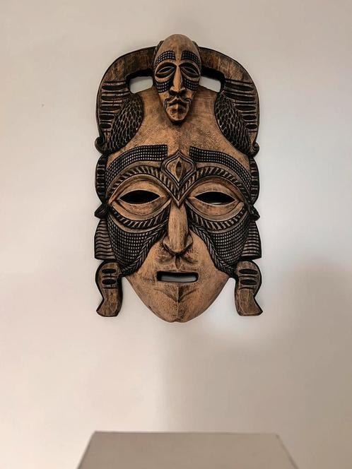 Groot handgesneden Afrikaans houten masker, Antiek en Kunst, Kunst | Niet-Westerse kunst, Ophalen