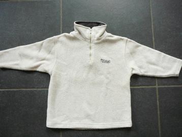 crèmekleurig fleece trui met op de rugkant nummer 33 beschikbaar voor biedingen