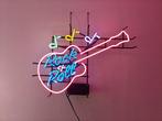 Rock & Roll Vintage Neon Gitaar Wandlamp, Zo goed als nieuw, Ophalen, Glas