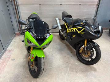 2x Kawasaki zx6r 2004 street + stunt + circuit beschikbaar voor biedingen