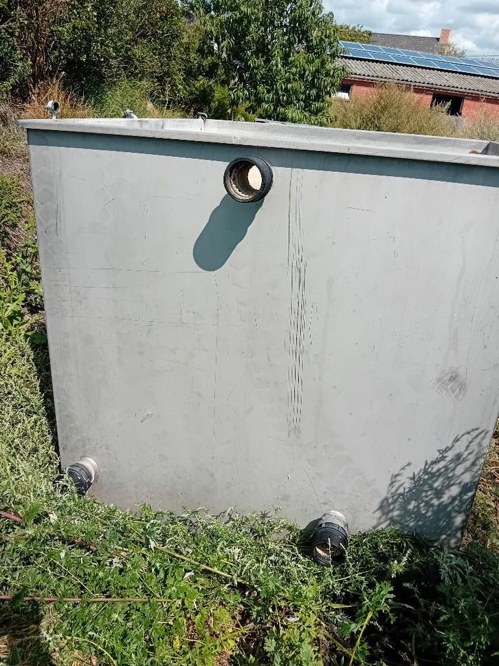grote zware inox visbak 3.5 m³ met 3 grote koppelgaten, Dieren en Toebehoren, Vissen | Aquaria en Toebehoren, Zo goed als nieuw