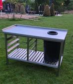 Horeca werktafel + inox schappen, Zakelijke goederen, Ophalen of Verzenden