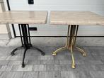 6 terrastafels en 12 stoelen, Tuin en Terras, Ophalen, Gebruikt, Vierkant