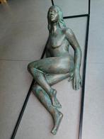 Bronzen beeld liggende dame, Antiek en Kunst, Ophalen