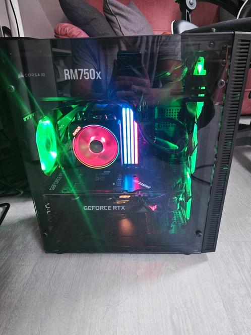 RGB-gaming-pc | RTX 3070 | Ryzen 5 5600X | 32 GB 3200 MHz, Computers en Software, Desktop Pc's, Zo goed als nieuw, SSD, Gaming