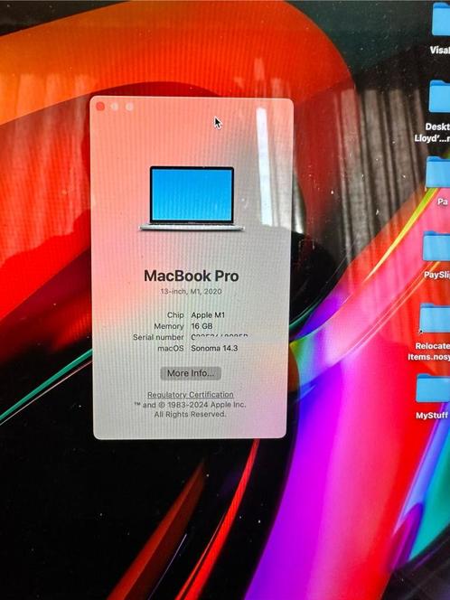 MacBook Pro 13inch 16gb RAM 1TB, Informatique & Logiciels, Apple Macbooks, Comme neuf, MacBook, Enlèvement