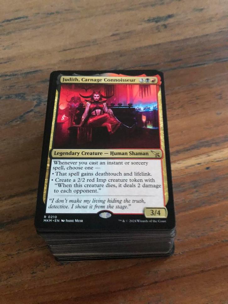 Mtg commander deck judith, Hobby en Vrije tijd, Verzamelkaartspellen | Magic the Gathering, Zo goed als nieuw, Ophalen of Verzenden