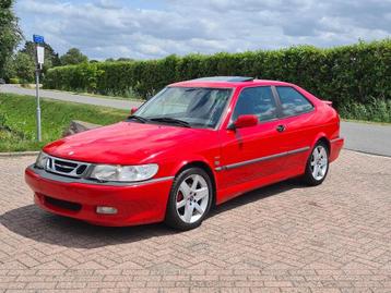 Saab 93 Aero Coupe met open dak VOLLEDIG gedocumenteerd, Auto's, Voorwielaandrijving, Zwart, Leder, Bedrijf