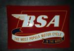 BSA emaille motor reclame bord mancave garage borden kado, Comme neuf, Enlèvement ou Envoi, Panneau publicitaire