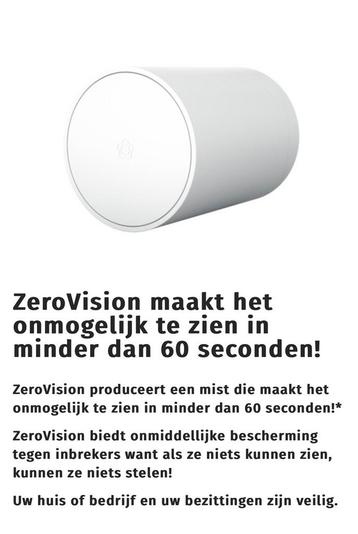 Zerovision rookgordijn Verisure + Vbox mimi beschikbaar voor biedingen