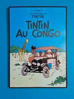 Kuifje in Congo / Tintin Au Congo ingekaderd, Collections, Posters & Affiches, Comme neuf, Autres sujets/thèmes, Enlèvement, Avec cadre