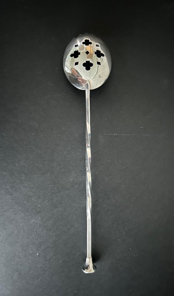 Verzilverde cocktail bartender ijs schep lepel, Antiek en Kunst, Antiek | Bestek, Ophalen of Verzenden