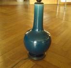 Grote nachtblauwe aardewerk lamp - perfecte staat., Overige materialen, Minder dan 100 cm, Zo goed als nieuw, Ophalen