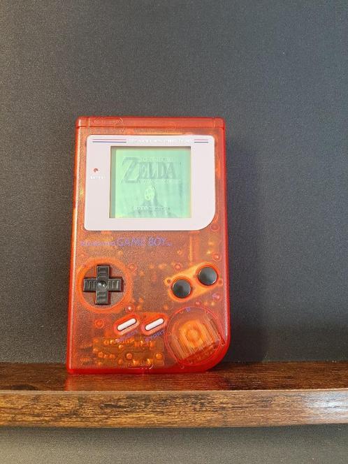 Game Boy Original (classic) DMG-001 Transparant Red, Games en Spelcomputers, Spelcomputers | Nintendo Game Boy, Zo goed als nieuw