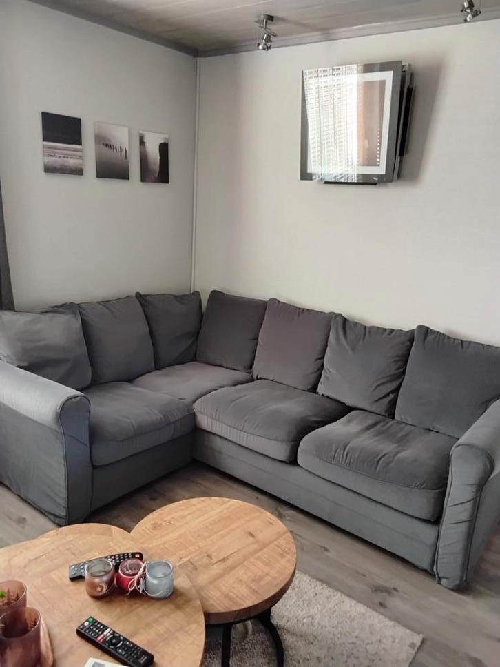 ANTRACIETGRIJZE LOUNGE ZETEL / HOEKSALON, Huis en Inrichting, Zetels | Complete zithoeken, Zo goed als nieuw, Ophalen