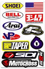 Arai Bell Shoei Sidi Protaper Renthal stickerset motor helm, Motoren