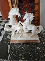 Decoratief beeld twee paarden, Antiek en Kunst, Antiek | Porselein, Ophalen