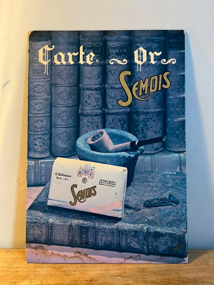 Publicité vintage Carte Or Semois, lithographie 1968, Collections, Marques & Objets publicitaires, Utilisé, Panneau publicitaire