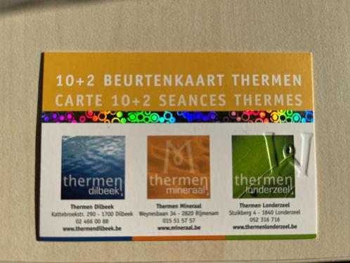 Thermen 10+3 beurtenkaart Dilbeek,Mineraal,Londerzeel, Tickets & Billets, Loisirs | Autre, Ticket ou Carte d'accès