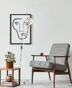 Lampadaire GLOBO E27 Ego 24778, argent, NOUVEAU, Enlèvement ou Envoi, Neuf, Métal, 150 à 200 cm