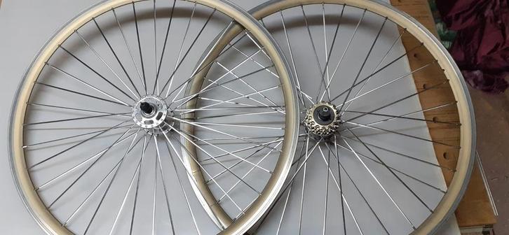 Vintage aero wielset campagnolo mavic, Fietsen en Brommers, Fietsonderdelen, Gebruikt, Ophalen of Verzenden