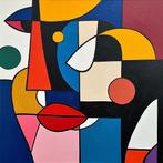 Peinture sur toile - portrait de Tante - 60 x 50 cm, Ophalen of Verzenden