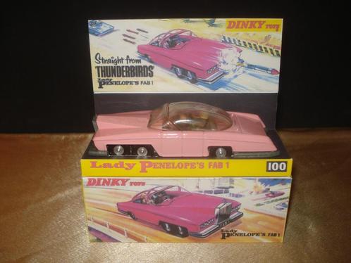 DINKY TOYS Thunderbirds Lady Penelope Fab 1 + Boîte 1971, Hobby en Vrije tijd, Modelauto's | 1:43, Zo goed als nieuw, Auto, Dinky Toys