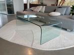 Glazen design salontafel, Huis en Inrichting, Ophalen, Gebruikt, 100 tot 150 cm, Modern / Vintage / Design