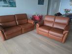 Luxe kwaliteit lederen salon een drie zit,en een twee zit, Ophalen of Verzenden