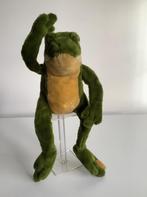 Grenouille Steiff vintage « Clappy » avec bouton et étiquett, Collections, Ours & Peluches, Enlèvement ou Envoi, Comme neuf, Ours en tissus