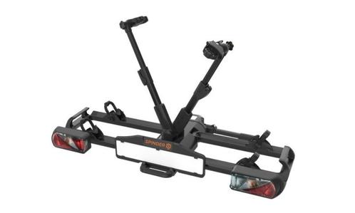 Porte-vélos Spinder XT2 - Pour 2 vélos - Inclinable, Autos : Divers, Porte-vélos, Neuf, Support d'attelage, 2 vélos, Pneus larges