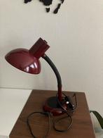 Vintage bureaulamp- bordeaurood volledig werkend, Huis en Inrichting, Ophalen, Zo goed als nieuw