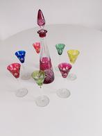 Carafe et verres cristal Val St Lambert, Enlèvement ou Envoi