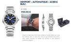 Herberlin Newport, Handtassen en Accessoires, Staal, Staal, Polshorloge, Nieuw