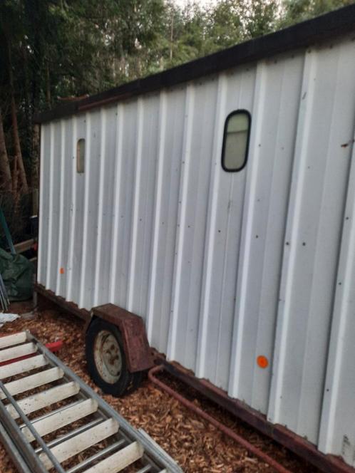 Werfkeet /opslagcontainer (5 meter), Doe-het-zelf en Bouw, Bouwketen en Schaftketen, Gebruikt, Ophalen