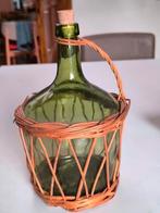 Vintage karaf in rotan, Collections, Enlèvement ou Envoi