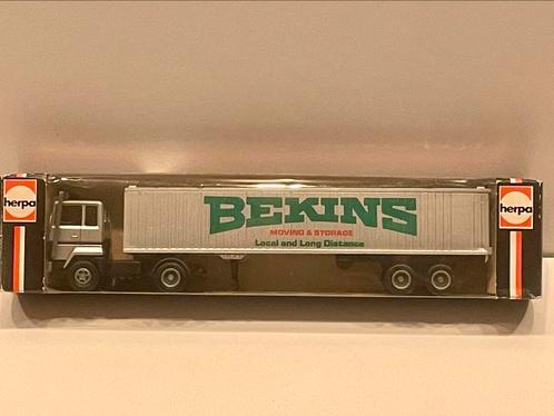 Herpa FORD Transcontinental BEKINS 1/87, Hobby en Vrije tijd, Modelauto's | 1:87, Zo goed als nieuw, Bus of Vrachtwagen, Herpa