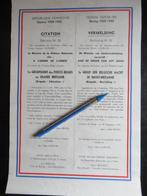 WW II - Brigade Piron - Citation française 1950, Collections, Autres types, Armée de terre, Enlèvement ou Envoi