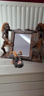 Spiegel en bijhorend beeldje, Antiek en Kunst, Ophalen of Verzenden, Minder dan 50 cm, Minder dan 100 cm