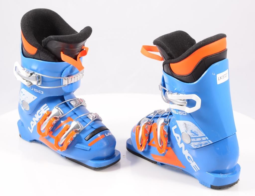 30 30,5 EU kinder skischoenen LANGE RSJ 50, Blue/orange, Gebruikt, Schoenen, Ophalen of Verzenden, Carve